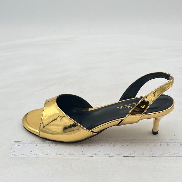 Milooey Comfy Slingback Kitten Low Heels Elegant Peep Toe Single Strap Sandals - Picture 1 of 6